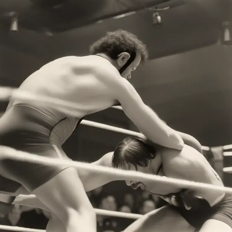 Visual representation of "get on top of somebody" - To have a physical dominance over someone in a battle or a game.