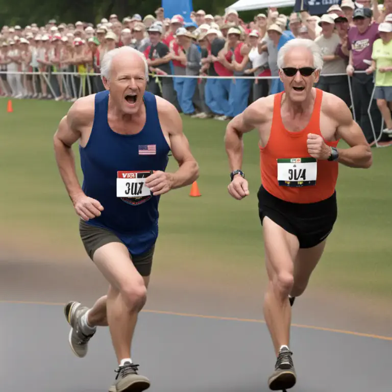 Visual representation of "by a nose" - To win by a very small distance or margin.