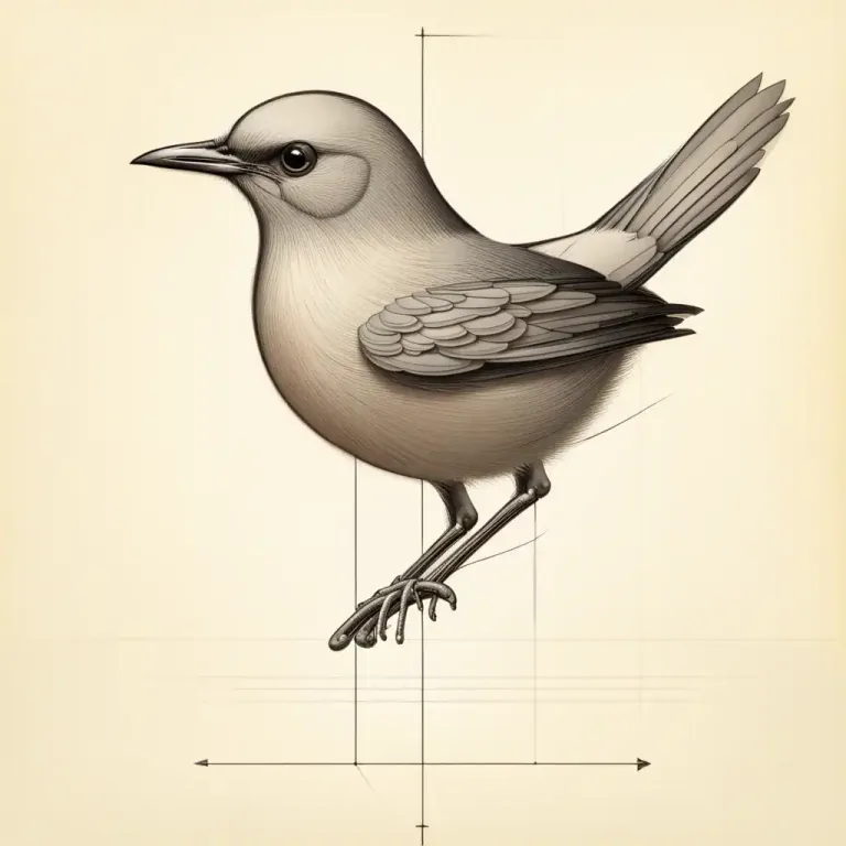 Visual representation of "keel" - A line running down the center of a bird's breast