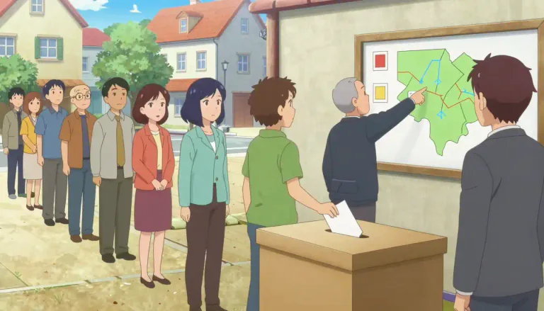Visual representation of "referendum" - a public vote on a particular issue
