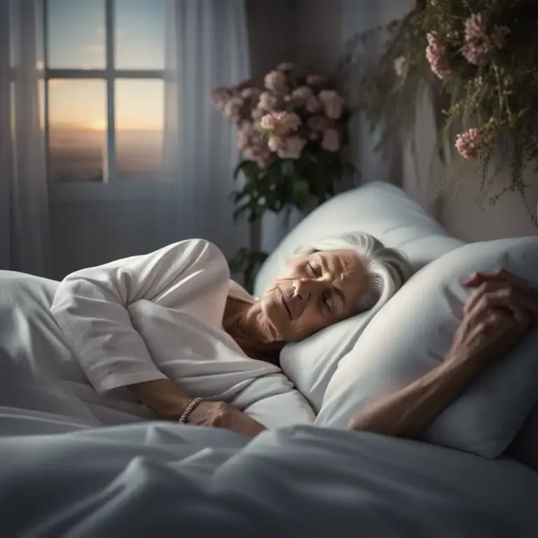 Visual representation of "slip away" - To die or pass away.