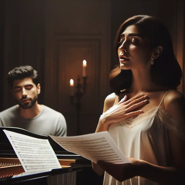 Visual representation of "cantabile" - Playing music in a smooth and flowing manner.