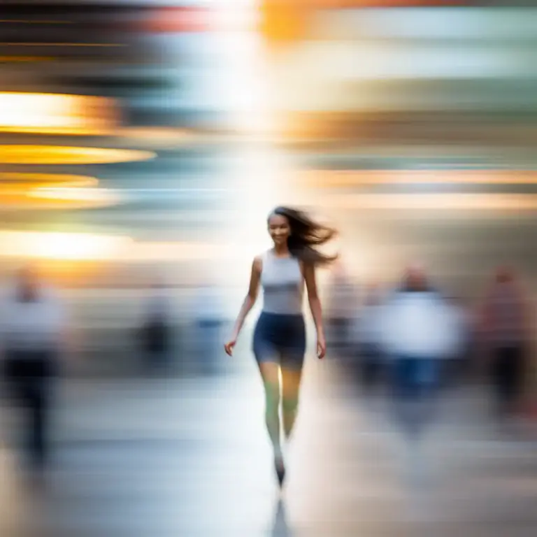 Visual representation of "lively" - In a quick and energetic way.