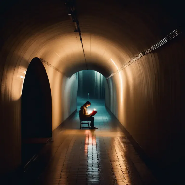 Visual representation of "tunnel" - A way of escape or a light showing at the end of a problem or difficulty.