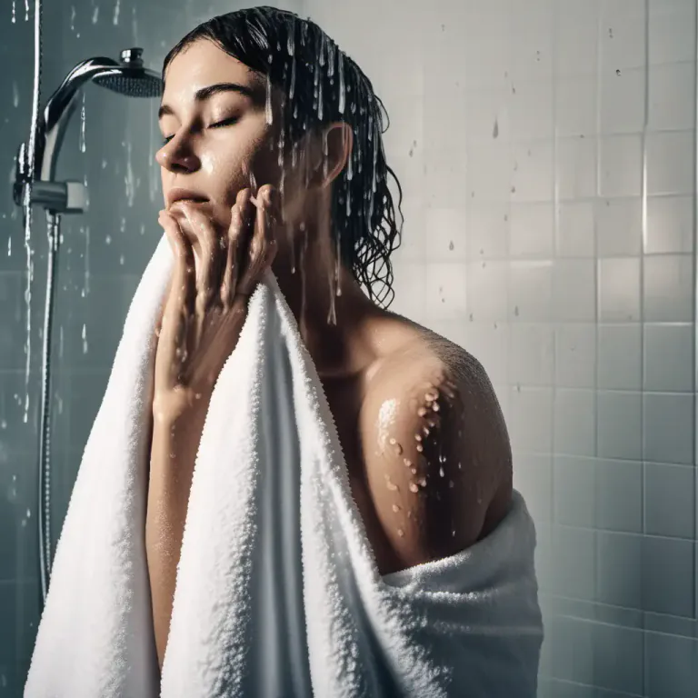 Visual representation of "dry off" - To make something or oneself dry after it has been wet.