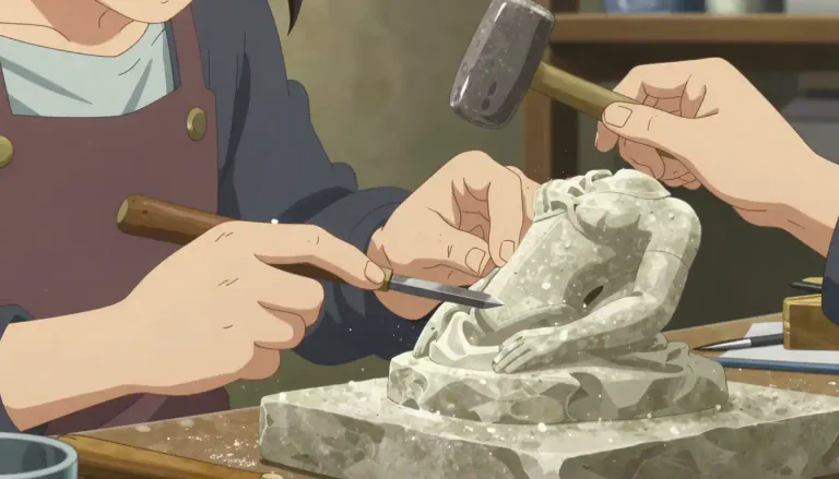 Visual representation of "handiwork" - Something that someone has made or done, especially something done skillfully.