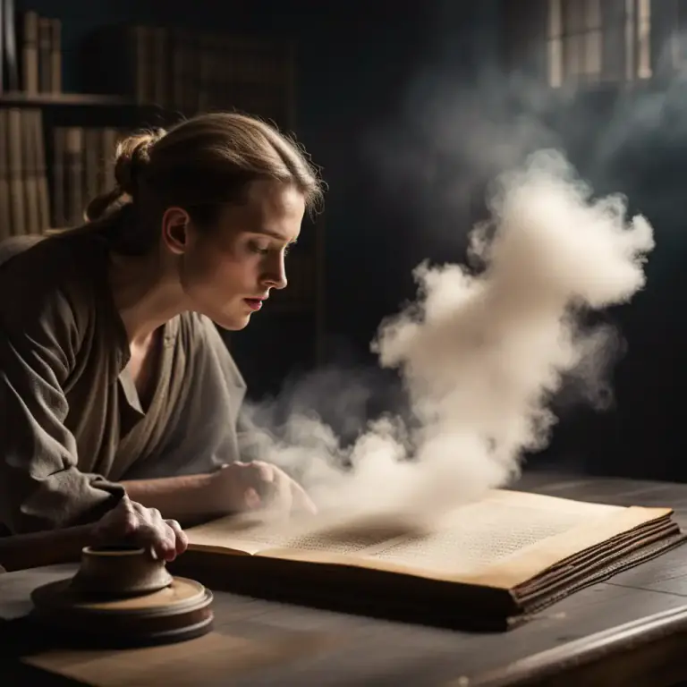 Visual representation of "blow away" - To clear something, especially dust or dirt, off a surface by blowing