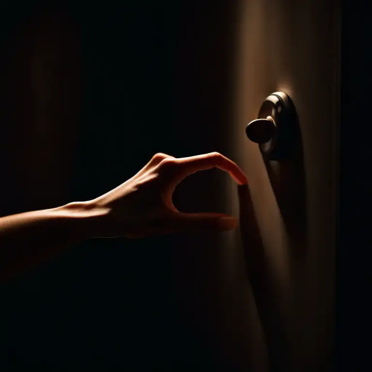 Visual representation of "feel for" - To touch or handle something in order to become aware of its physical qualities