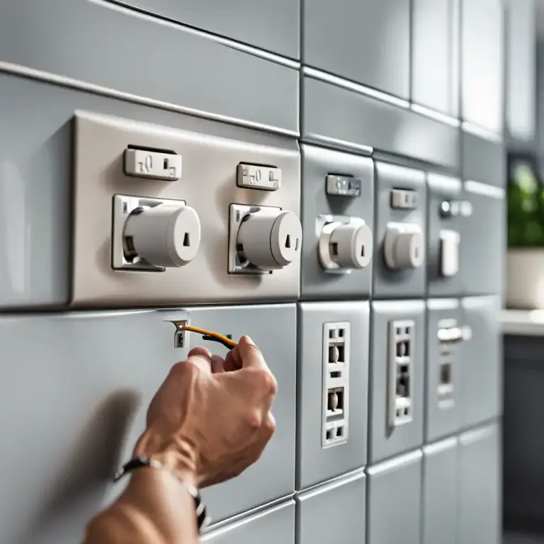 Visual representation of "gang" - A set of switches, sockets, or other devices grouped together.