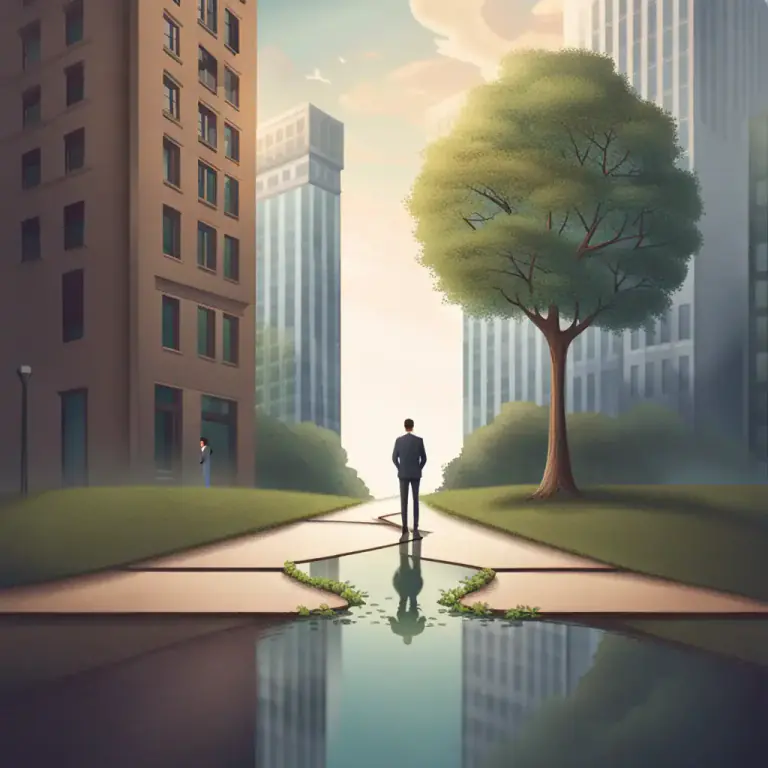 Visual representation of "find it in your heart/yourself to do something" - To make a hard decision that often involves some form of sacrifice or discomfort.