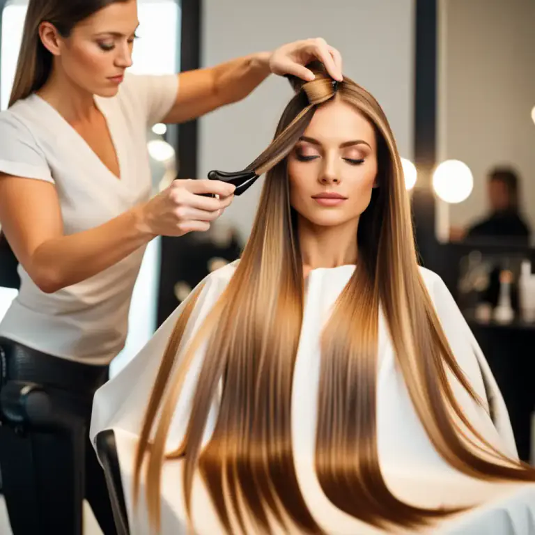 Visual representation of "highlight" - To lighten specific strands of hair
