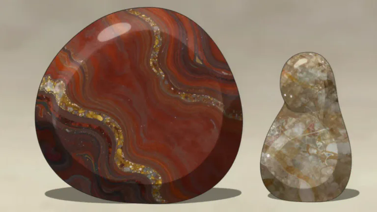 Visual representation of "jasper" - A type of stone that is usually solid and colored, used in making decorative carvings.