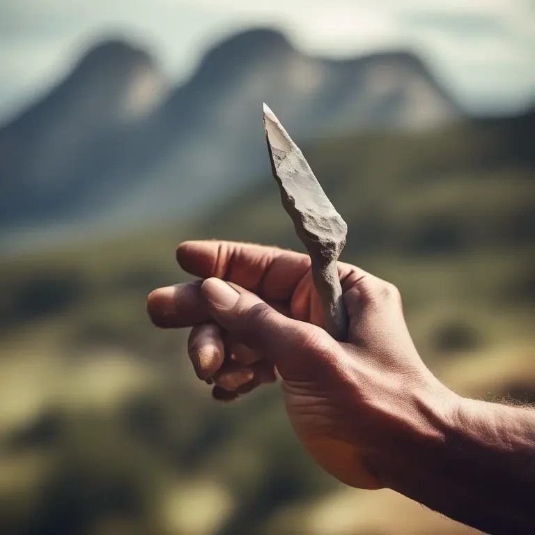 Visual representation of "flint" - A piece of flint used as a tool or weapon in the past