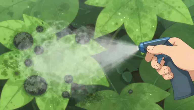 Visual representation of "fungicide" - A substance that kills fungi or stops their growth.