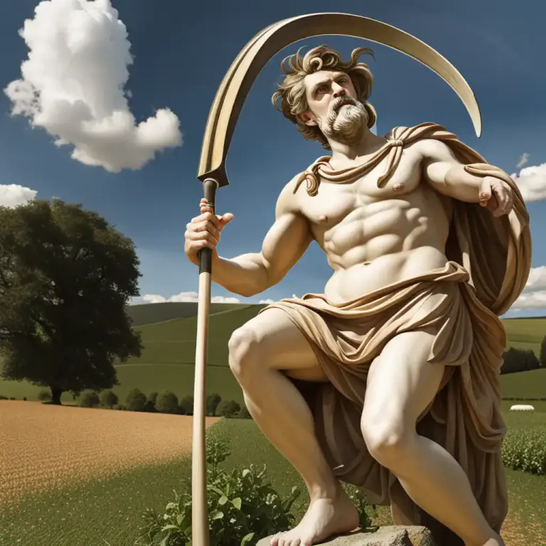 Visual representation of "saturn" - In Roman mythology, Saturn is the god of farming and time.