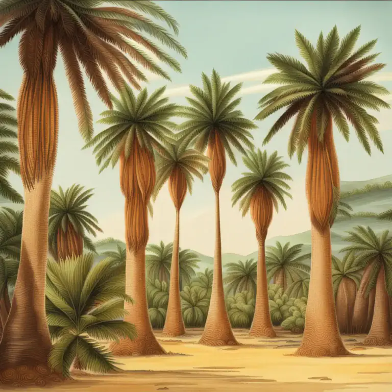 Visual representation of "raffia" - The palm tree from which raffia fiber is obtained.