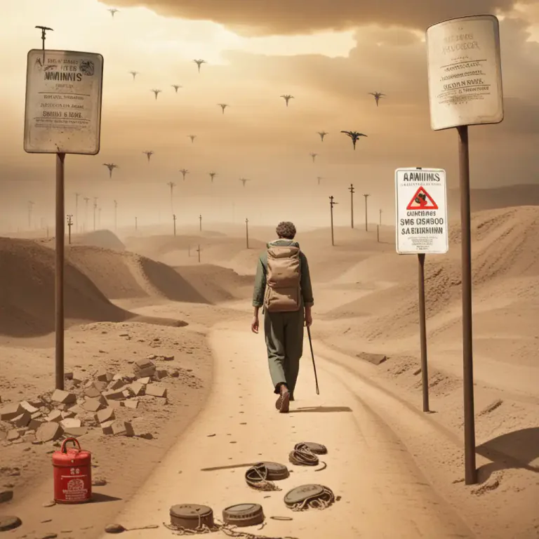 Visual representation of "dangerous ground" - A physical area or place that has present dangers or hazards.