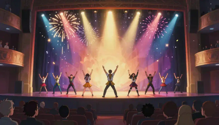 Visual representation of "finale" - The last part of a piece of music, a performance, or a show