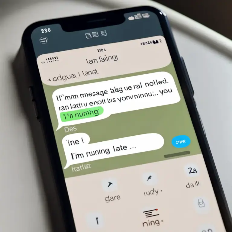 Visual representation of "text" - A short written message sent from one mobile phone to another.