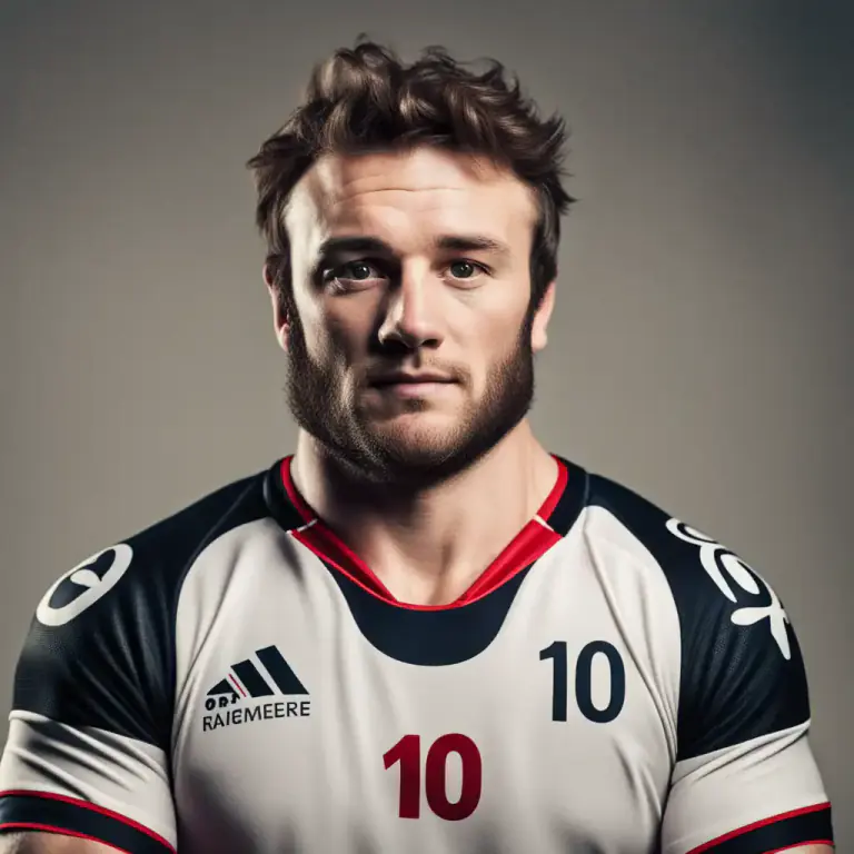 Visual representation of "sweater" - In sports, a player who wears a garment, especially in rugby, with a certain number.