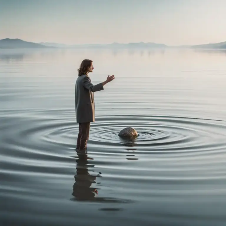 Visual representation of "make waves" - To cause trouble or disruption