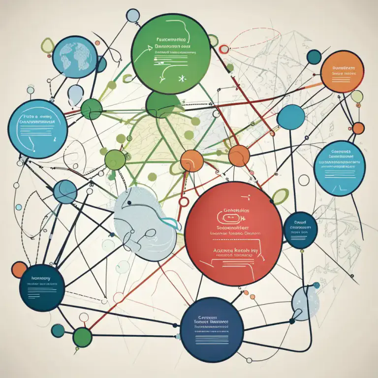 Visual representation of "interlink" - To have a connection or relation with another thing