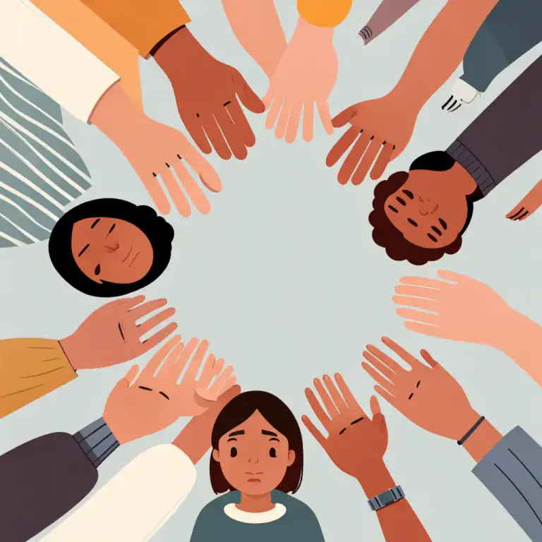 Visual representation of "hang together" - To stay united or to support each other