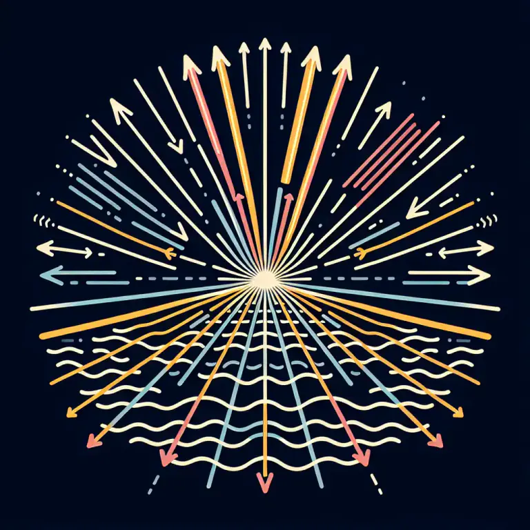 Visual representation of "transverse" - A wave vibrating at right angles to the direction of its propagation