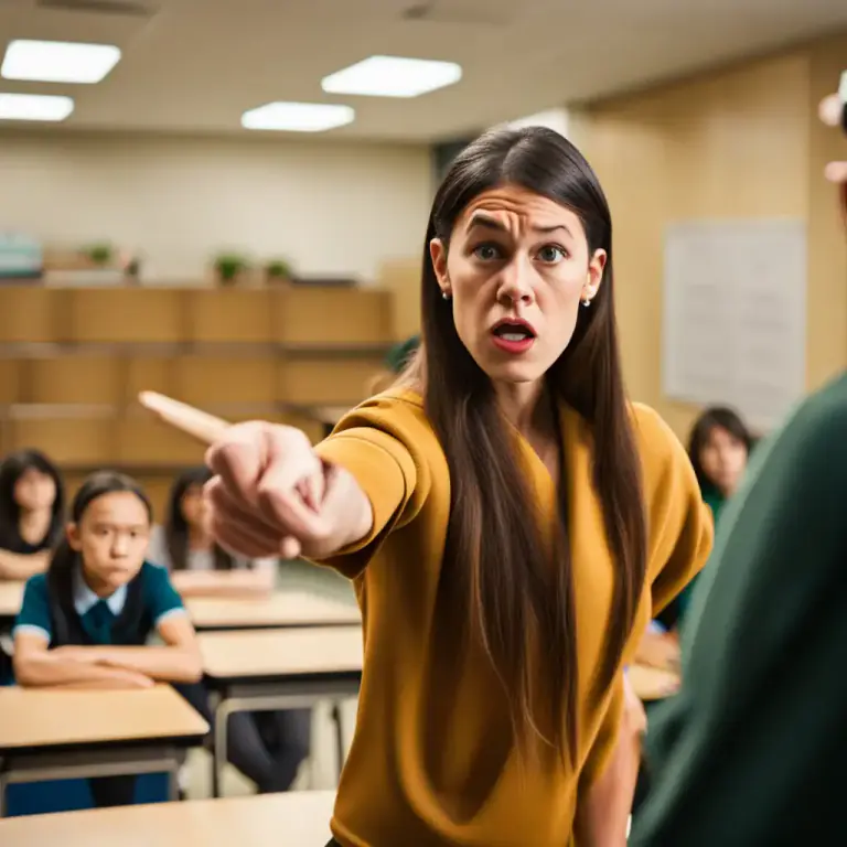 Visual representation of "answer back" - To respond in a rude or disrespectful way - usually to an authority figure such as a parent or teacher.
