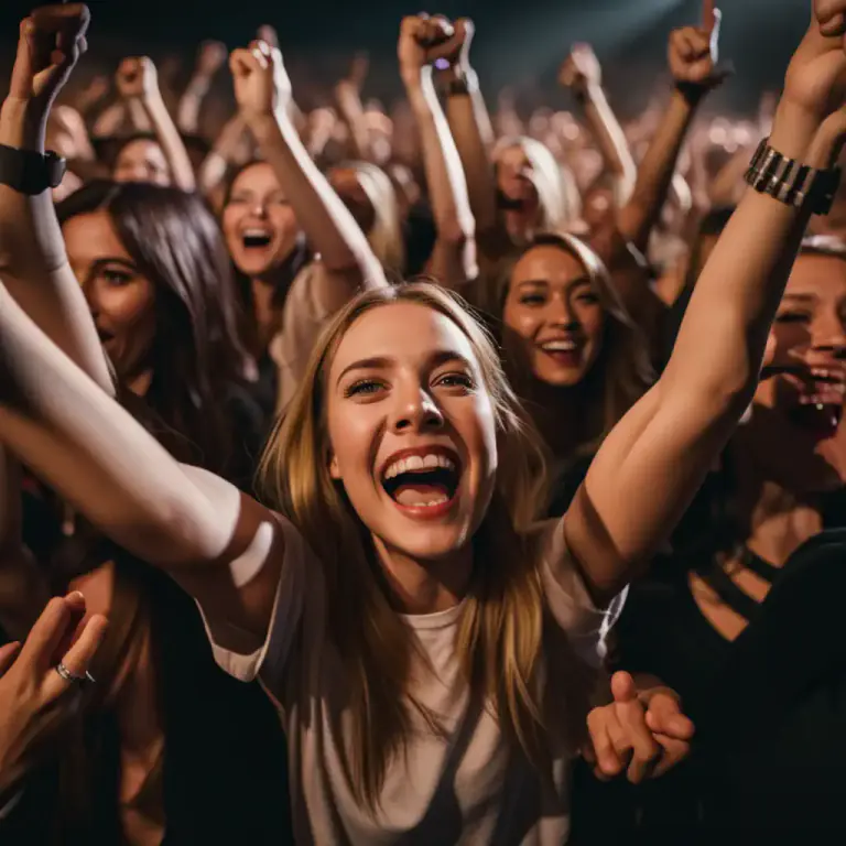Visual representation of "lose your mind" - To be extremely excited or enthusiastic about something