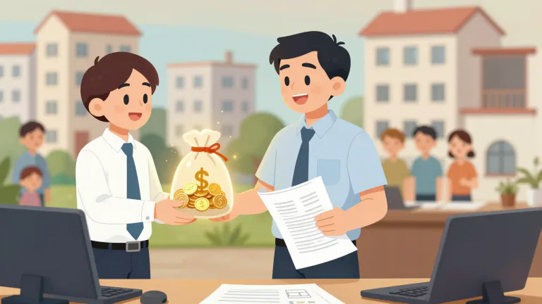 Visual representation of "subsidize" - To give money to a cause or project, usually from a government to help make it successful.