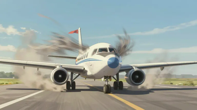 Visual representation of "headwind" - A wind blowing directly against the course of a moving object, specifically an aircraft or a ship.