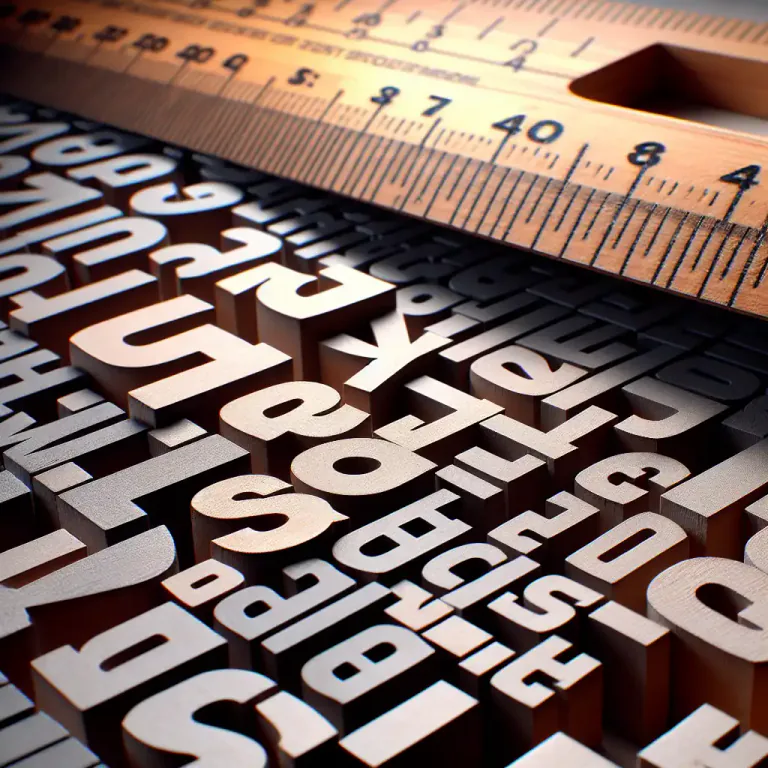 Visual representation of "point" - A unit of measurement in typography