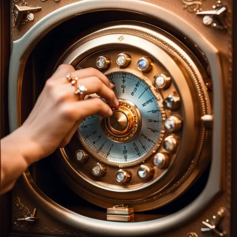Visual representation of "lock away" - To put something in a safe or secure place and fasten the lock.