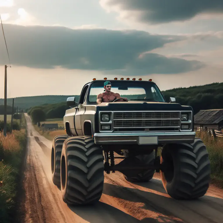 Visual representation of "redneck" - Associated with or typical of rednecks