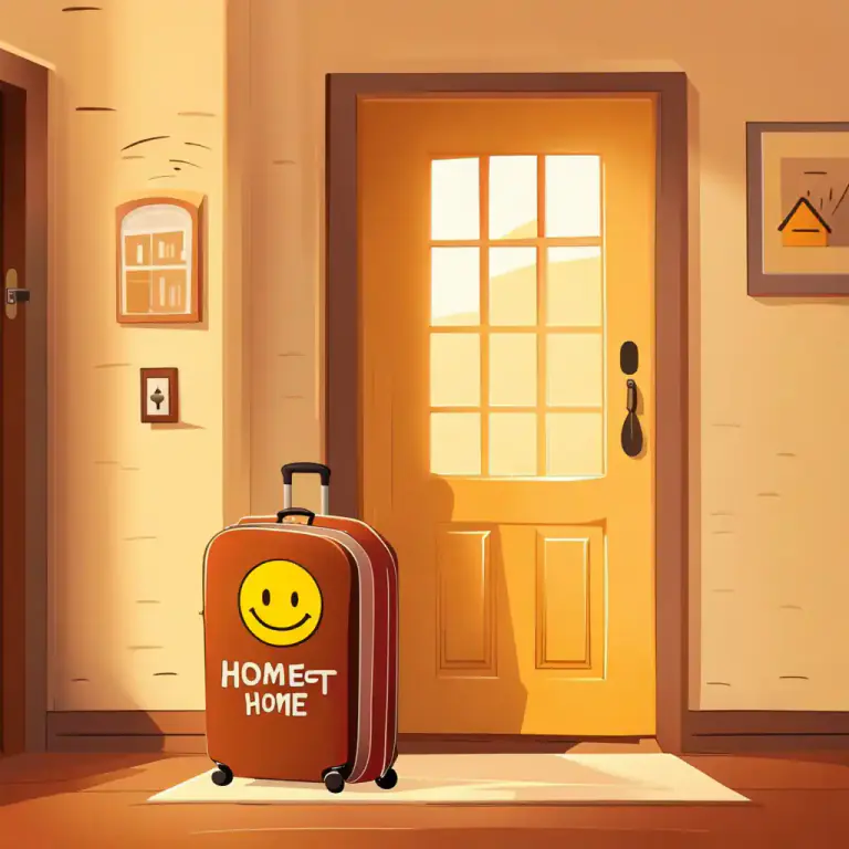 Visual representation of "home sweet home" - A saying that expresses happiness, warmth, or comfort when you are in your own home.