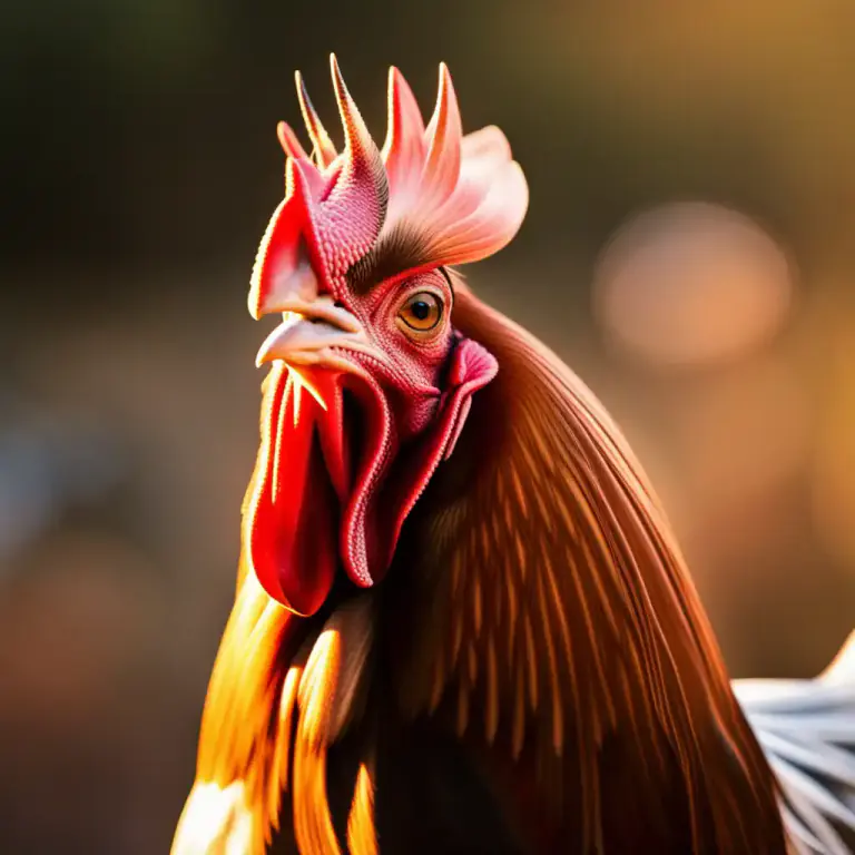 Visual representation of "cockcrow" - The loud sound a rooster makes, typically early morning.