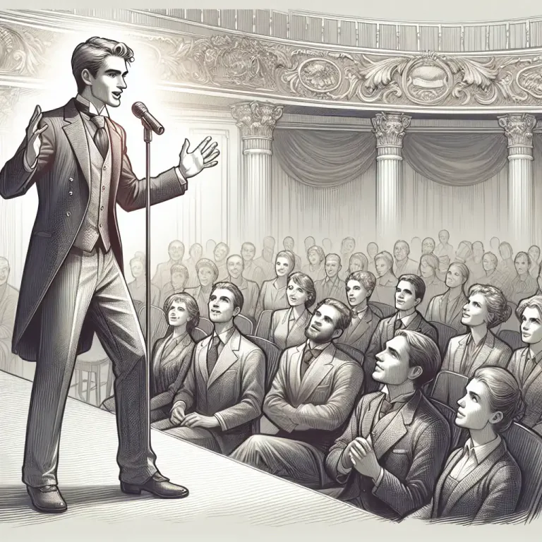 Visual representation of "rhetorician" - A person who uses language in an exaggerated way to impress or persuade others