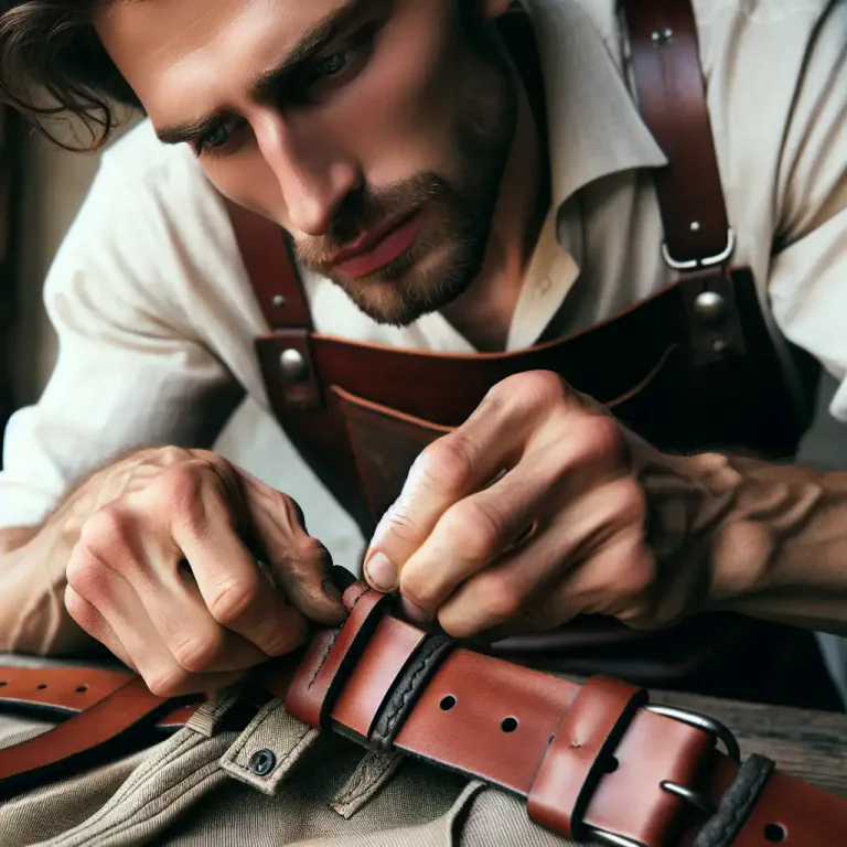 Visual representation of "belting" - A strip of material, especially leather, used for various purposes like fastening, holding things together, etc.