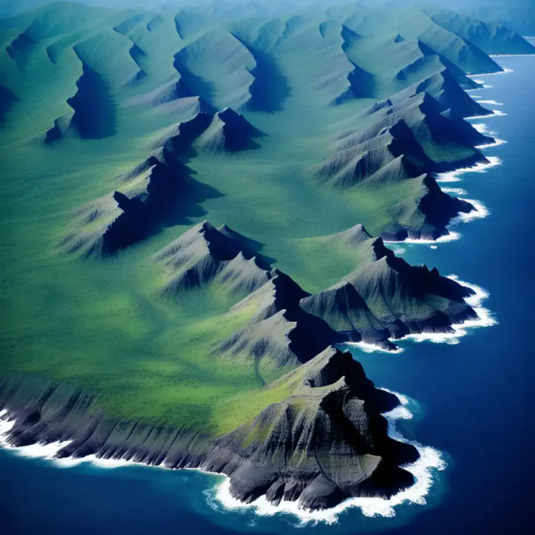 Visual representation of "ridge" - A continuous narrow elevated tract of seafloor at divergent plate boundaries.