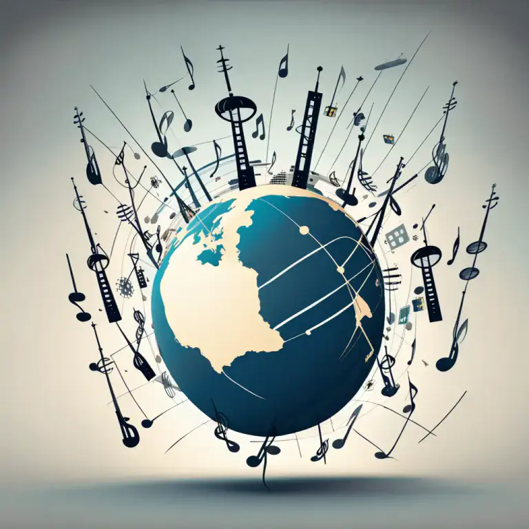 Visual representation of "worldwide" - Everywhere in the world.