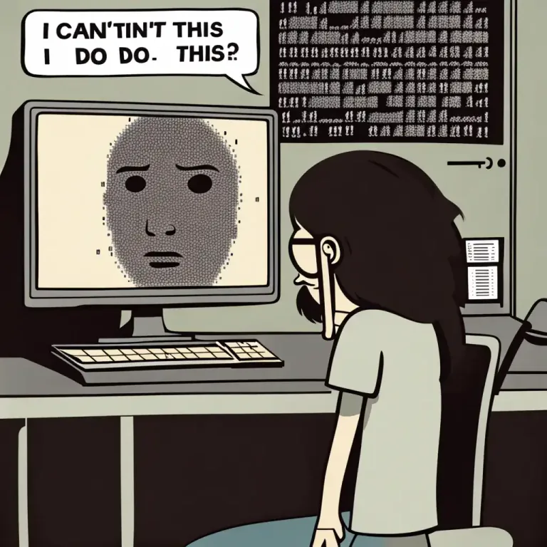 Visual representation of "wimp" - In computing, a user who lacks expertise and is often afraid or unwilling to use complicated software