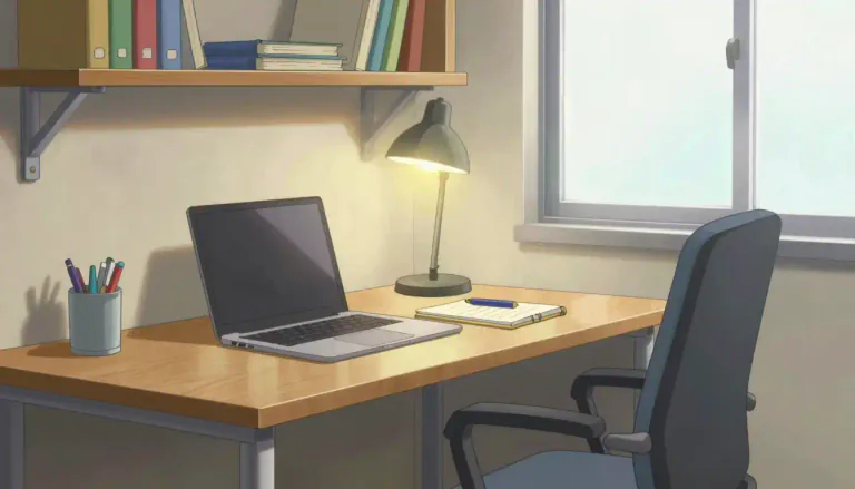 Visual representation of "workspace" - A place where a person works, such as a desk or an office.