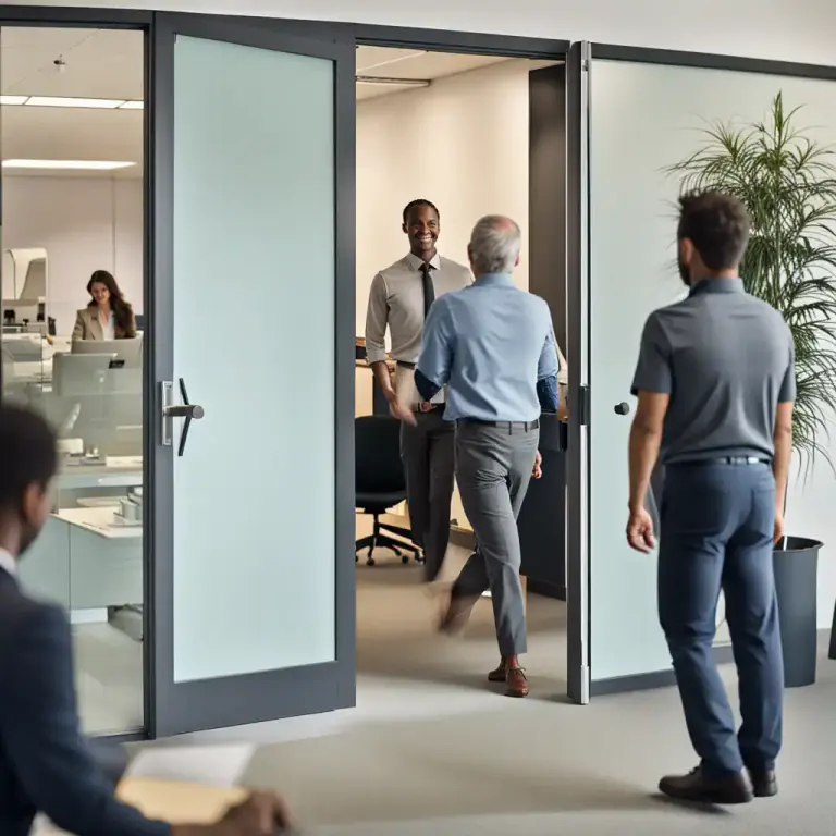 Visual representation of "open door" - An unrestricted access or opportunity in a specific area.