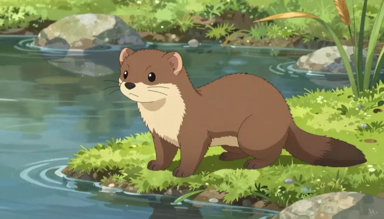 Visual representation of "mink" - A small, furry animal that lives near water and has valuable fur.
