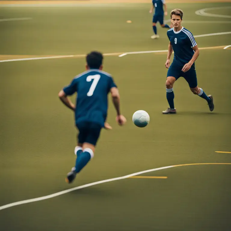 Visual representation of "cross over" - To move the ball from one side of the playing area to the other