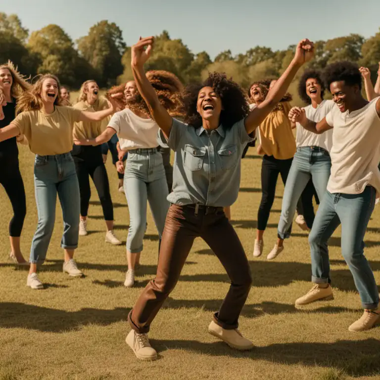 Visual representation of "whoopee" - An energetic dance, sometimes done as a celebration