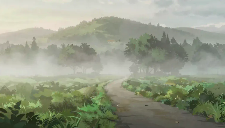 Visual representation of "foggy" - Covered with or like fog, not clear.
