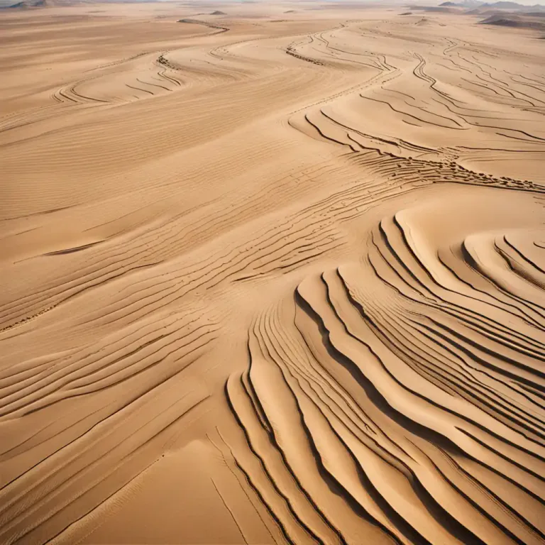 Visual representation of "dune" - A line or ridge of sand piled up by the wind