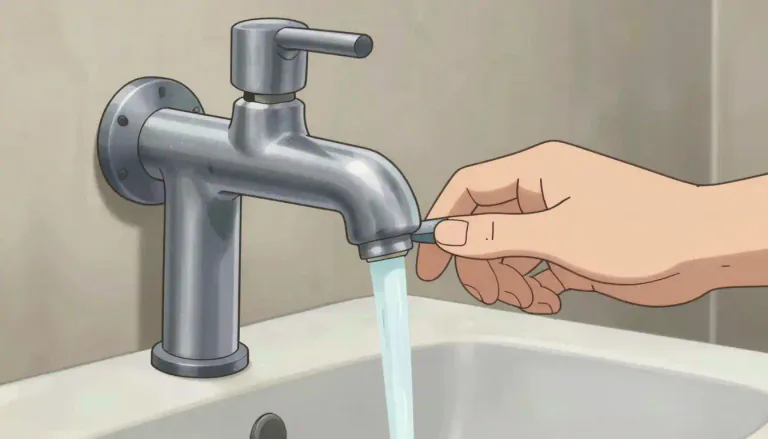 Visual representation of "faucet" - A device that controls the flow of water from a pipe